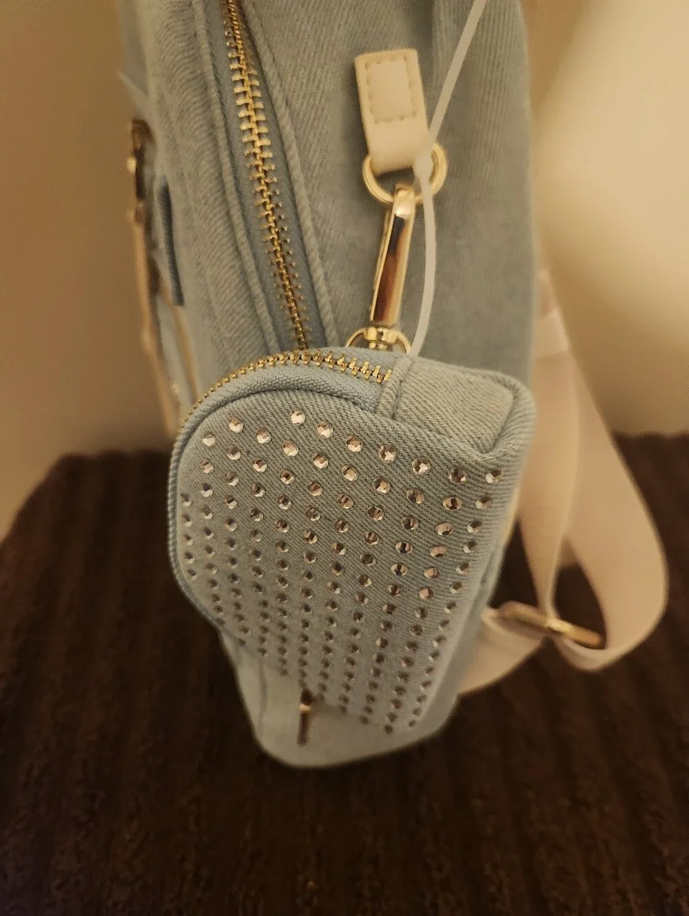 Madden NYC NWT Light Blue Denim Mini Backpack